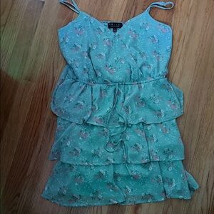 Floral Green Junior’s Dress